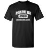imageBorn in 1966 Original Parts Funny Birthday T ShirtBlack