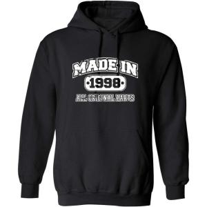 image21st Birthday Gag Gift Made in Funny Sarcastic Graphic HoodieBlack