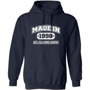 image21st Birthday Gag Gift Made in Funny Sarcastic Graphic HoodieNavy