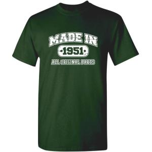 imageBorn in 1951 Original Parts Funny Birthday T ShirtForest