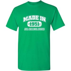 imageBorn in 1951 Original Parts Funny Birthday T ShirtIrish
