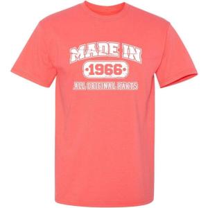 imageBorn in 1966 Original Parts Funny Birthday T ShirtCoral