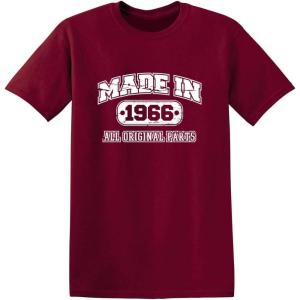 imageBorn in 1966 Original Parts Funny Birthday T ShirtGarnet