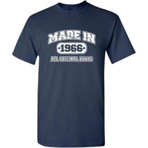 imageBorn in 1966 Original Parts Funny Birthday T ShirtNavy