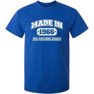 imageBorn in 1966 Original Parts Funny Birthday T ShirtRoyal