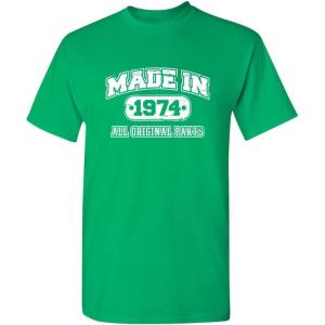 imageBorn in 1974 Original Parts Funny Birthday T ShirtIrish