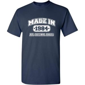 imageBorn in 1984 Original Parts Funny Birthday T ShirtNavy
