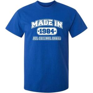 imageBorn in 1984 Original Parts Funny Birthday T ShirtRoyal