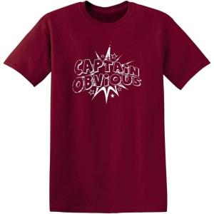 imageCaptain Obvious Mens Adult Humor Graphic Novelty Sarcastic Funny T ShirtGarnet