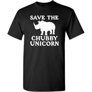imageSave The Chubby Unicorn Novelty Graphic Sarcastic Funny T ShirtBlack