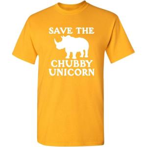 imageSave The Chubby Unicorn Novelty Graphic Sarcastic Funny T ShirtGold
