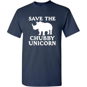 imageSave The Chubby Unicorn Novelty Graphic Sarcastic Funny T ShirtNavy