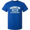 imageBorn in 1980 Original Parts Funny Birthday T ShirtRoyal