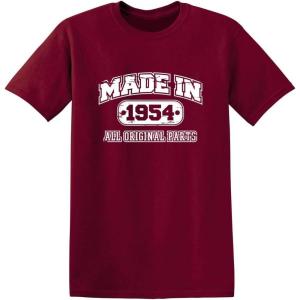 imageBorn in 1954 Original Parts Funny Birthday T ShirtGarnet
