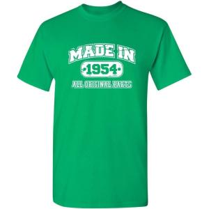 imageBorn in 1954 Original Parts Funny Birthday T ShirtIrish
