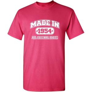 imageBorn in 1954 Original Parts Funny Birthday T ShirtPink