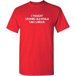imageI Thought Growing Older Would Birthday Graphic Novelty Sarcastic Funny T ShirtRed