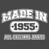 imageBorn in 1955 Original Parts Funny Birthday T ShirtCharcoal