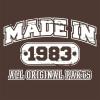 imageBorn in 1983 Original Parts Funny Birthday T ShirtNavy