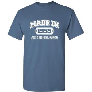 imageBorn in 1955 Original Parts Funny Birthday T ShirtDusk