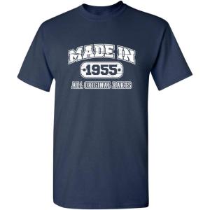 imageBorn in 1955 Original Parts Funny Birthday T ShirtNavy