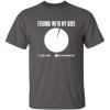 imageFishing with My Kids Fisherman Dad Father Novelty Sarcastic Mens Funny T ShirtCharcoal