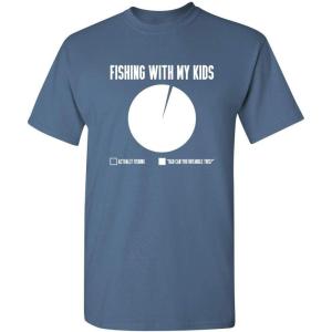 imageFishing with My Kids Fisherman Dad Father Novelty Sarcastic Mens Funny T ShirtDusk