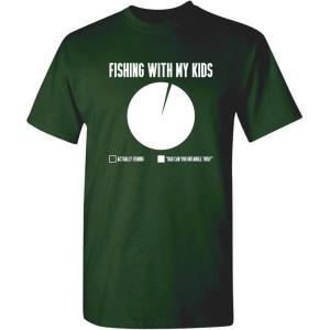imageFishing with My Kids Fisherman Dad Father Novelty Sarcastic Mens Funny T ShirtForest