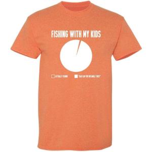 imageFishing with My Kids Fisherman Dad Father Novelty Sarcastic Mens Funny T ShirtSunset