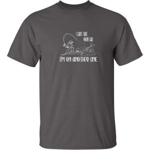 imageI Cant Take Your Call Im On Another Line Fishing Mens Hunting Funny T ShirtCharcoal