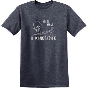 imageI Cant Take Your Call Im On Another Line Fishing Mens Hunting Funny T ShirtHeather Navy