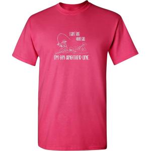 imageI Cant Take Your Call Im On Another Line Fishing Mens Hunting Funny T ShirtPink