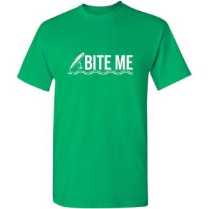 imageBite Me Fishing Fisherman Lure Bait Mens Novelty Sarcastic Funny T ShirtIrish