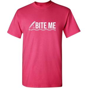imageBite Me Fishing Fisherman Lure Bait Mens Novelty Sarcastic Funny T ShirtPink