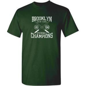 imageBrooklyn Stickball Champions Humor Street Baseball NYC Mens Funny T ShirtForest