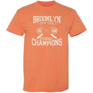 imageBrooklyn Stickball Champions Humor Street Baseball NYC Mens Funny T ShirtSunset