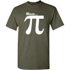 imageMMMM PI Novelty Graphic Sarcastic Funny Math T ShirtMilitary