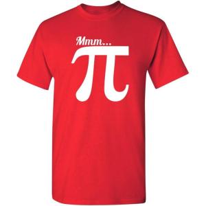 imageMMMM PI Novelty Graphic Sarcastic Funny Math T ShirtRed