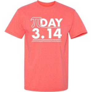 imagePi Day 314 Numbers Graphic Novelty Sarcastic Funny T ShirtCoral