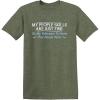 imageMy People Skills are Fine Humor Graphic Sarcasm Funny T ShirtHeather Military