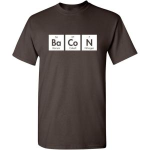 imageBacon Elements Adult Humor Graphic Novelty Sarcastic Funny T ShirtBrown