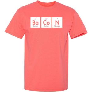 imageBacon Elements Adult Humor Graphic Novelty Sarcastic Funny T ShirtCoral