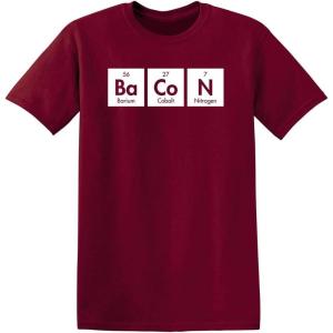 imageBacon Elements Adult Humor Graphic Novelty Sarcastic Funny T ShirtGarnet