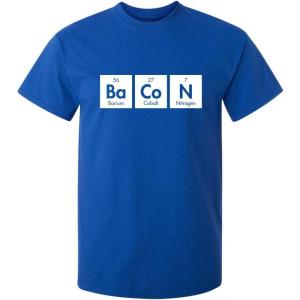 imageBacon Elements Adult Humor Graphic Novelty Sarcastic Funny T ShirtRoyal