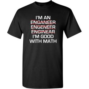 imageEngineer Im Good with Math Graphic Novelty Sarcastic Funny T Shirt for TeachersBlack