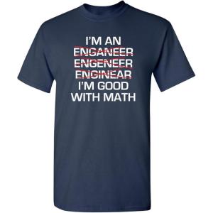 imageEngineer Im Good with Math Graphic Novelty Sarcastic Funny T Shirt for TeachersNavy