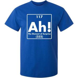 imageAh The Element of Surprise Science Sarcastic Funny T ShirtRoyal