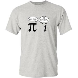 imageGet Real Be Rational Pi Funny Math Geek Sarcastic Adult Novelty Funny T ShirtAsh