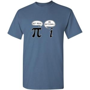 imageGet Real Be Rational Pi Funny Math Geek Sarcastic Adult Novelty Funny T ShirtDusk