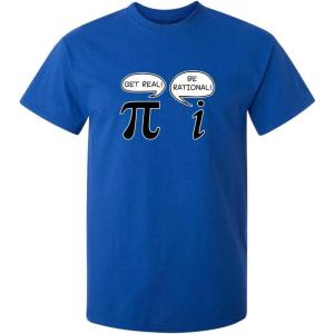 imageGet Real Be Rational Pi Funny Math Geek Sarcastic Adult Novelty Funny T ShirtRoyal